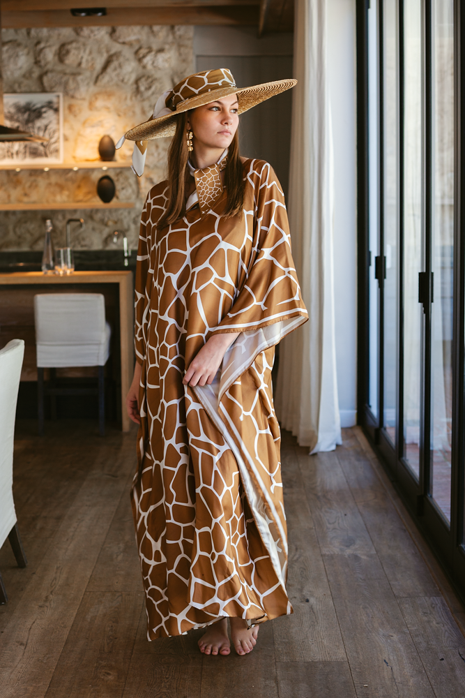 Kaftan Silk - Giraffe Golden