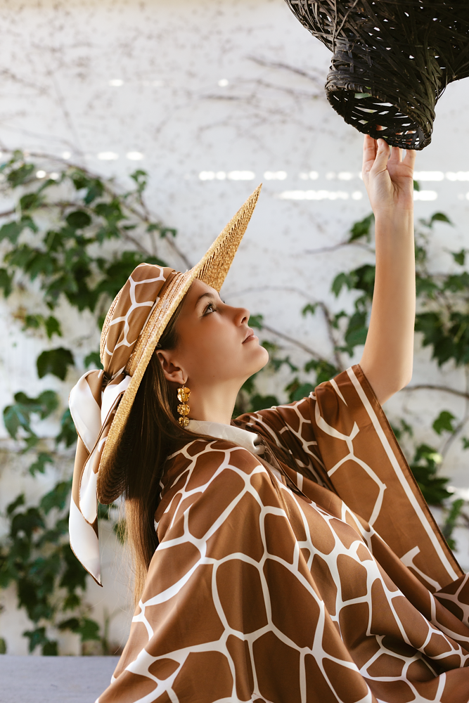 Scarf Silk - Giraffe