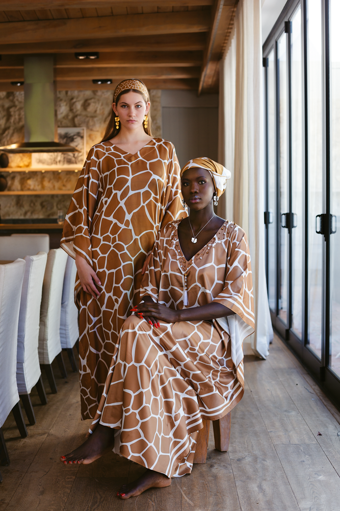 Kaftan Satin - Giraffe
