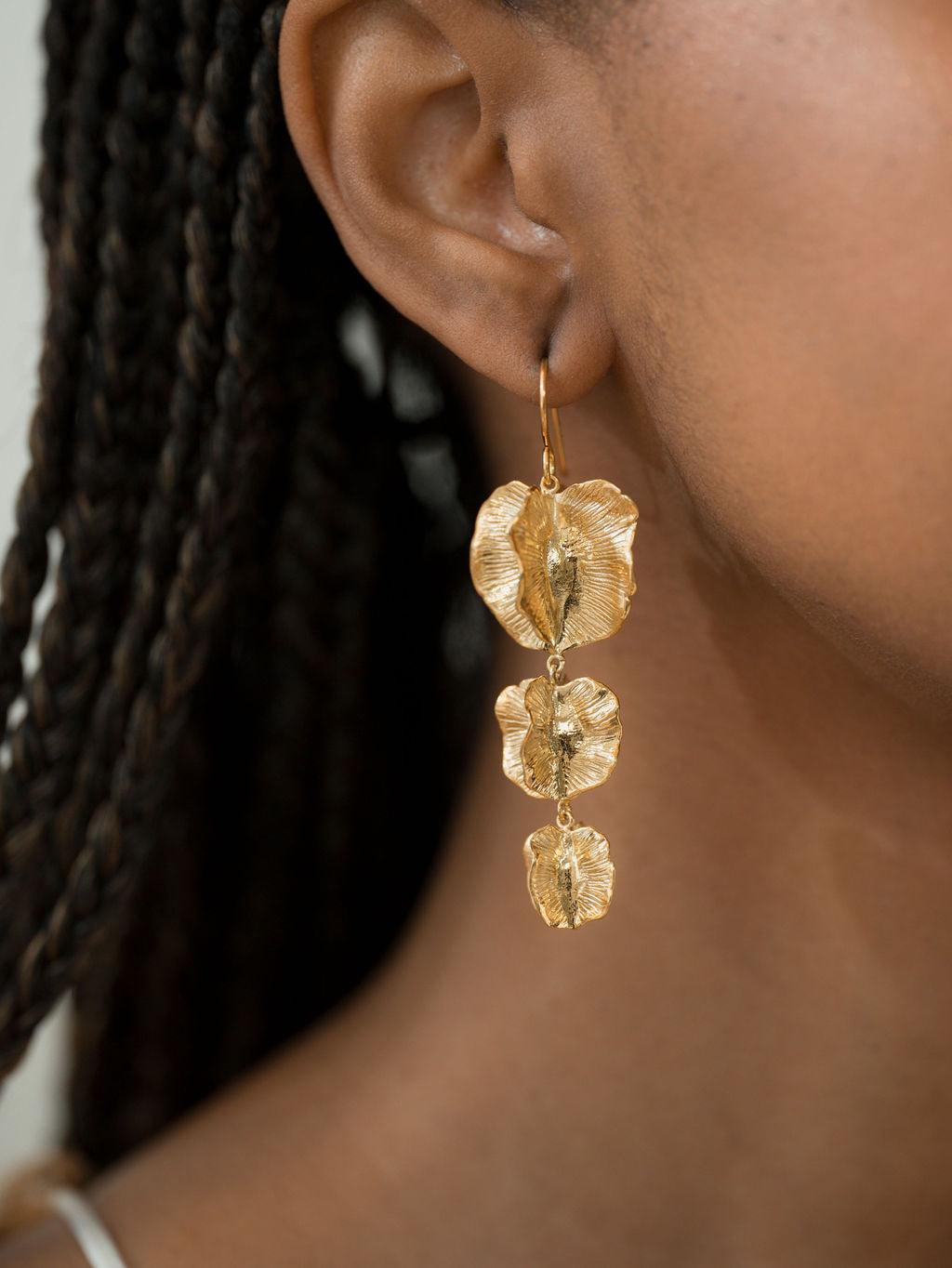 The Trio - Large, Medium, Small Bushwillow Earring - Gold