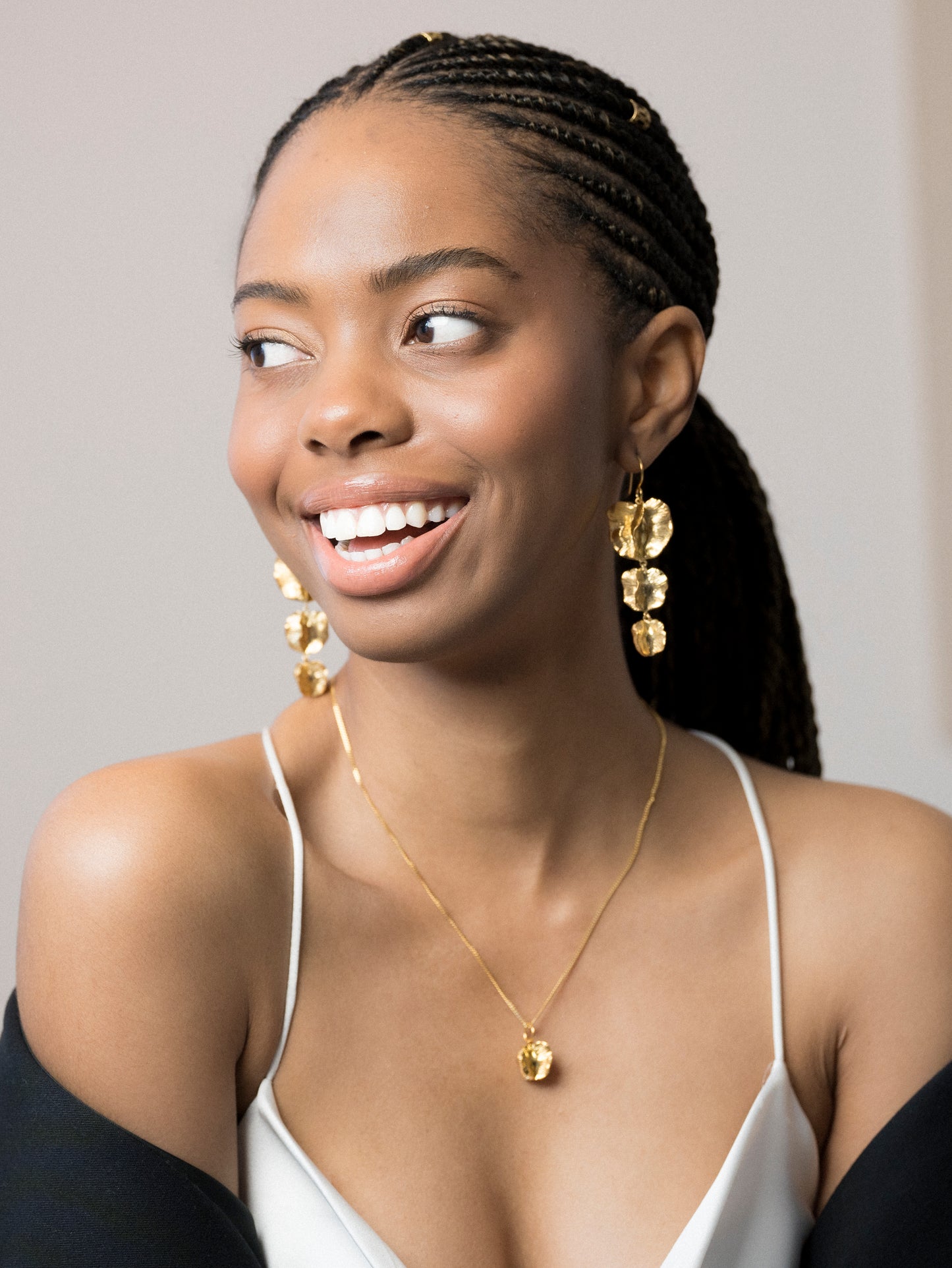 The Trio - Large, Medium, Small Bushwillow Earring - Gold