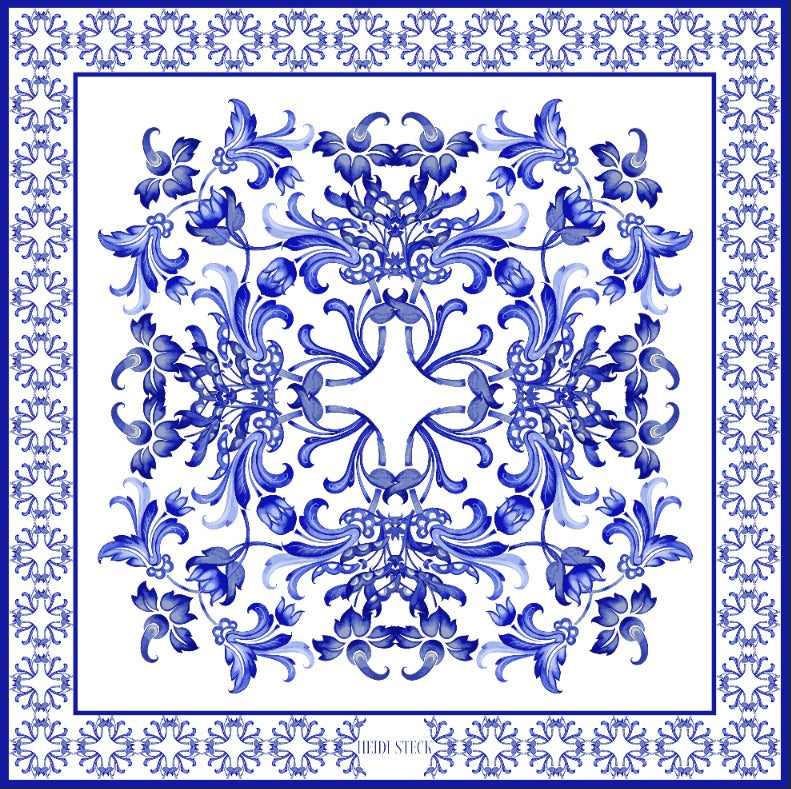 Scarf Silk - Santorini