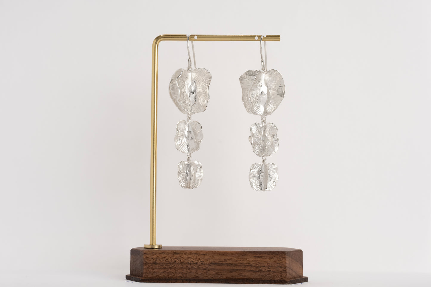 The Trio - Large, Medium, Small Bushwillow Earring - Platinum