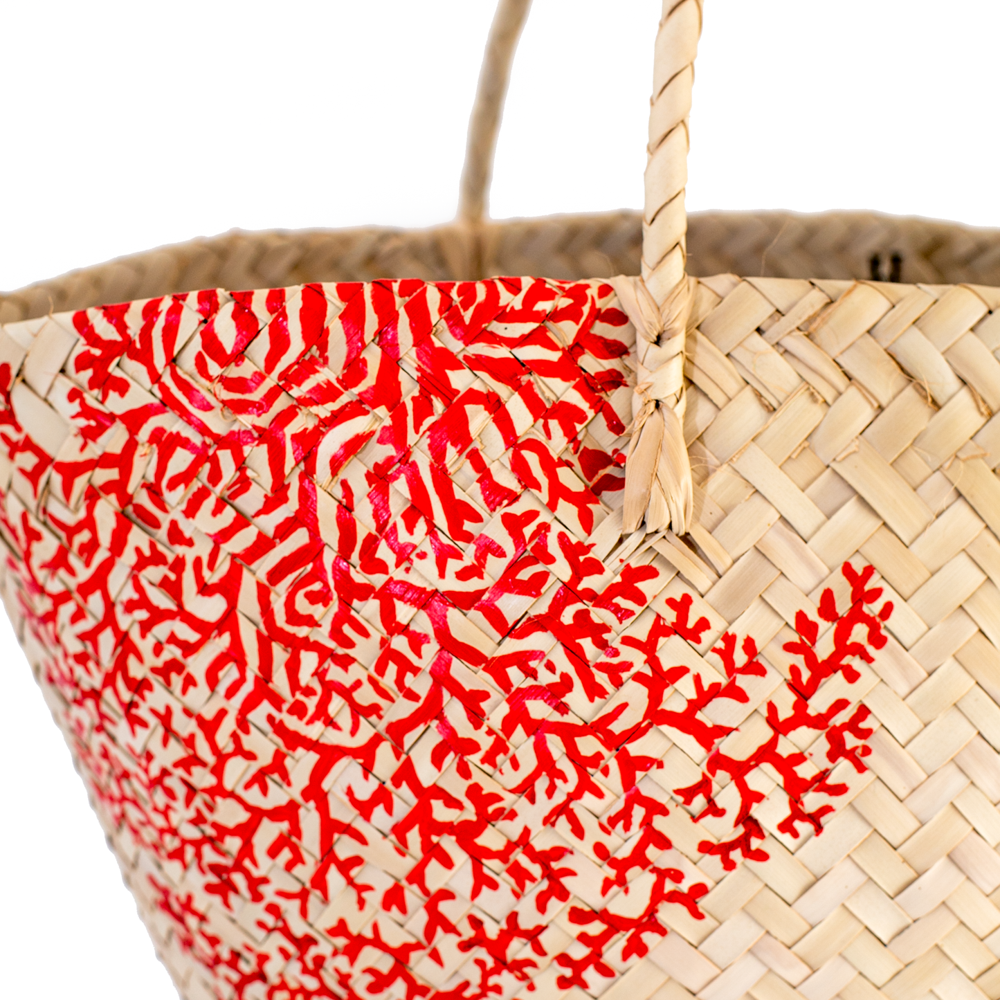 Coral Straw Bag
