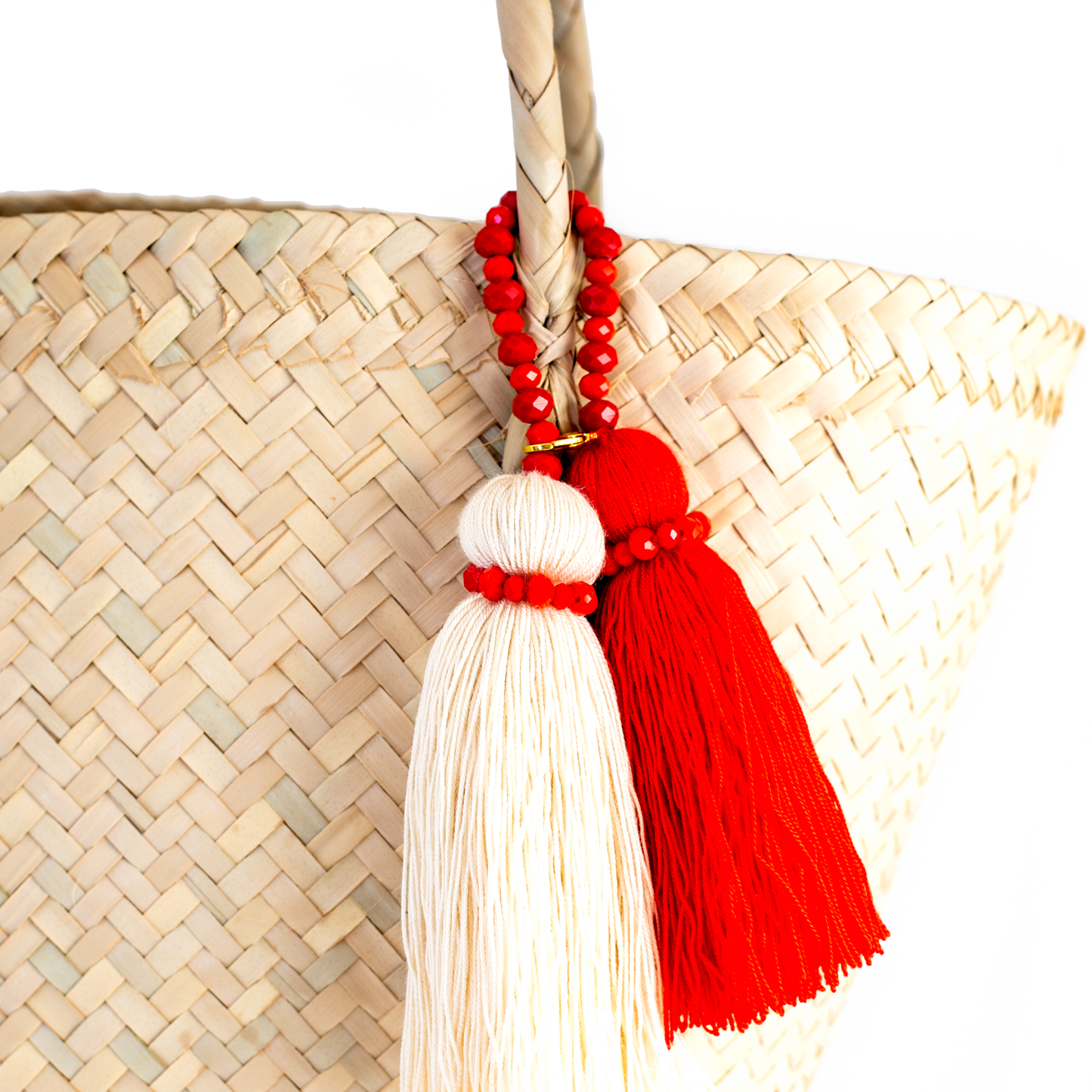 Coral Straw Bag