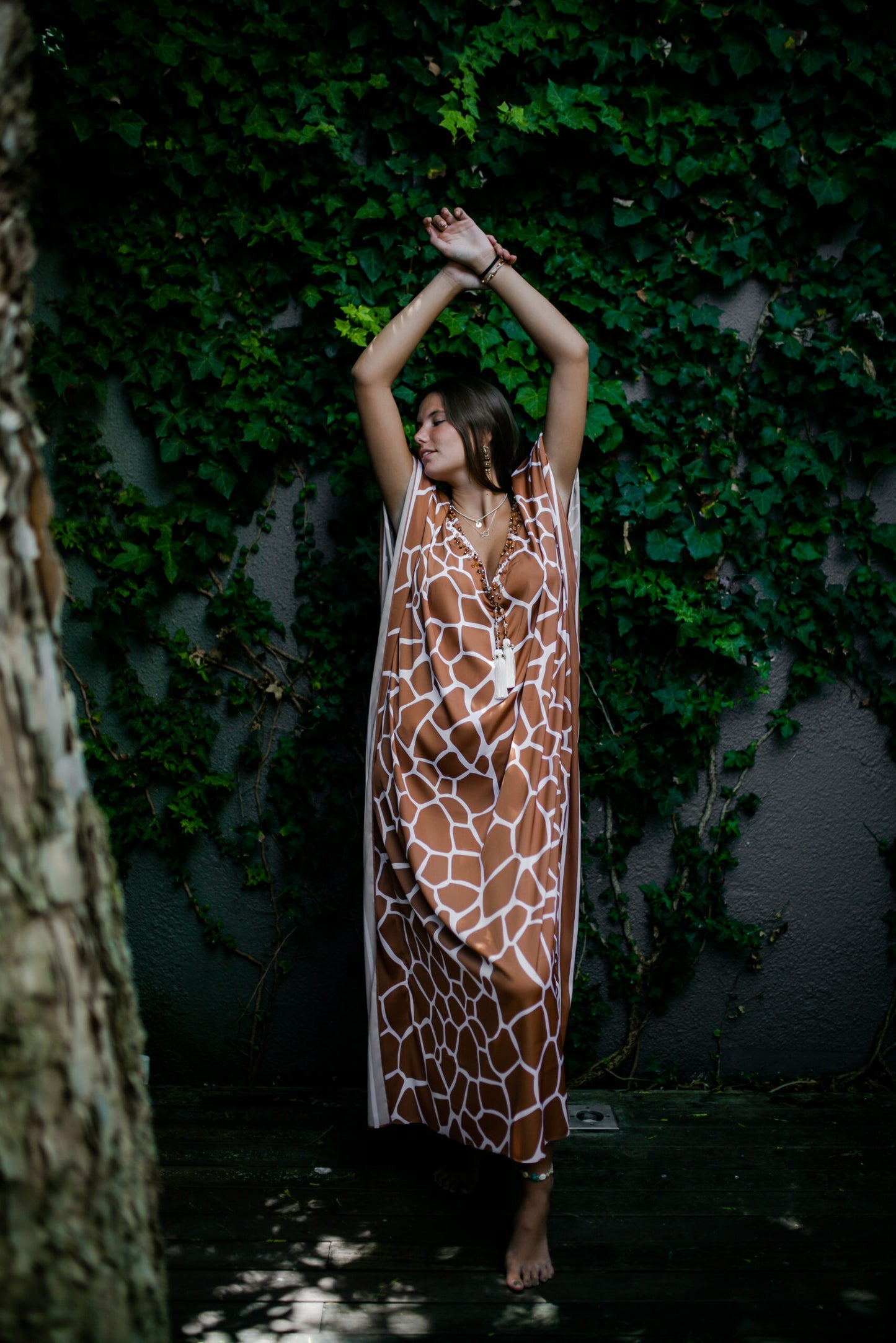 Kaftan Satin - Giraffe