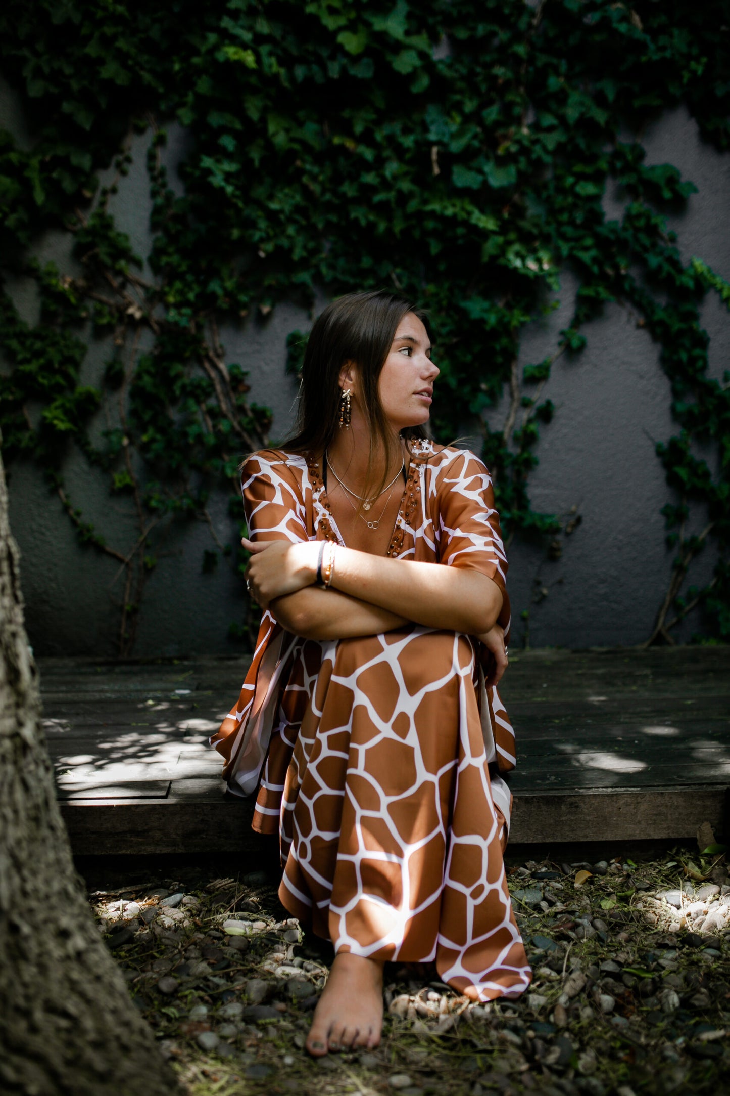 Kaftan Satin - Giraffe