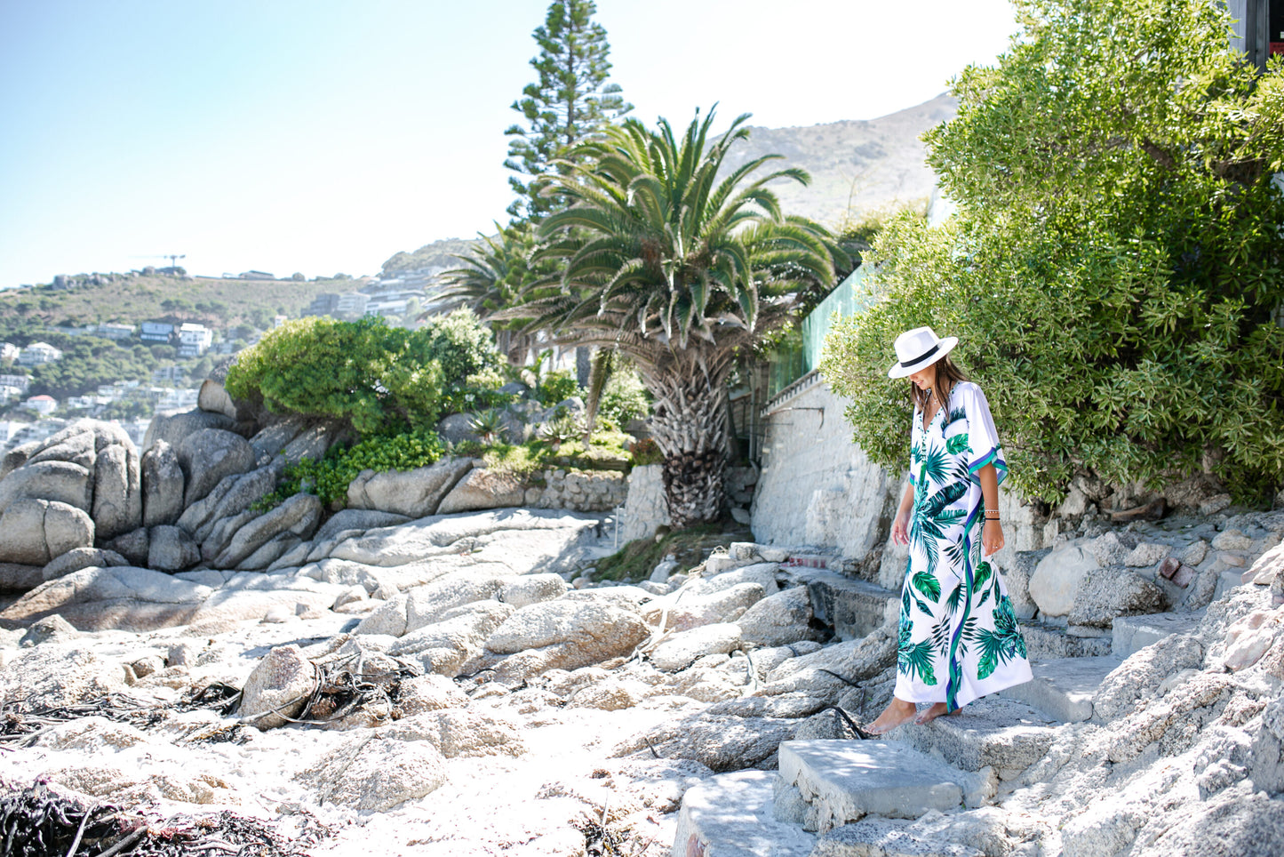 Kaftan Satin - Palm