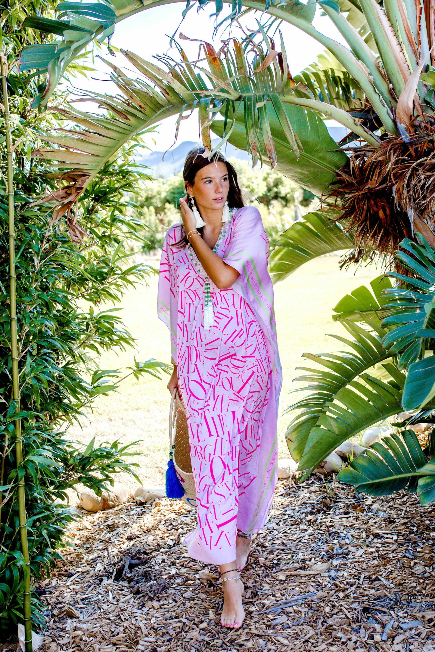 Kaftan Satin - Bliss in Pink Kaftan