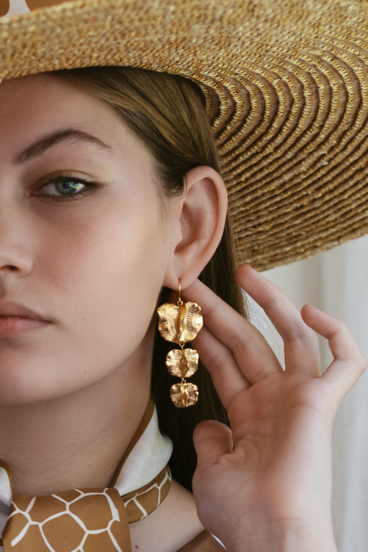 The Trio - Large, Medium, Small Bushwillow Earring - Gold