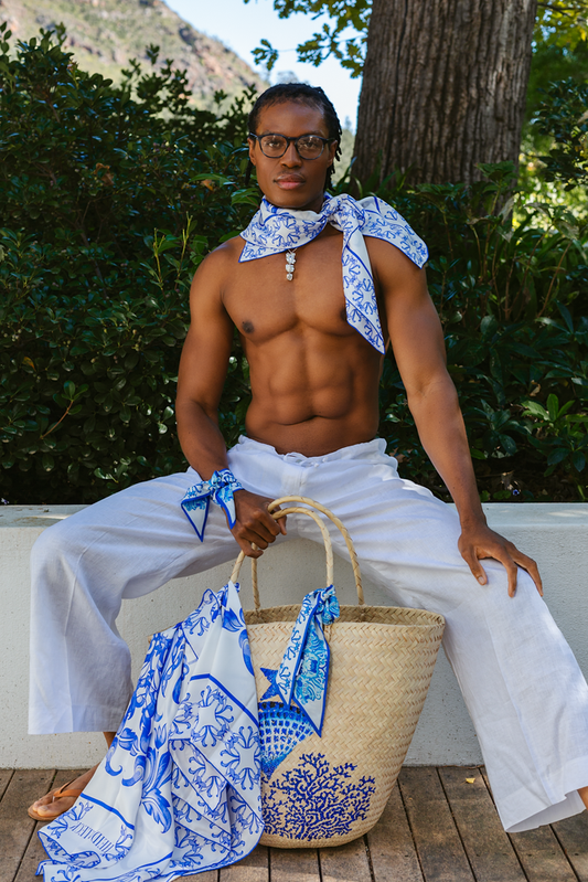 Scarf Silk - Santorini