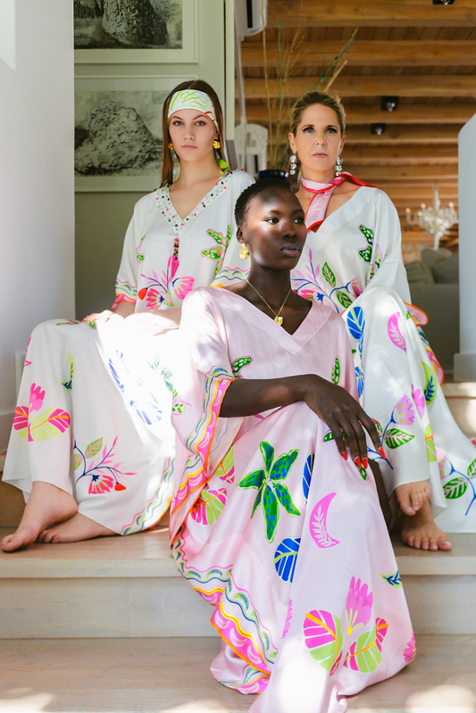 Kaftan Silk - Life is Beautiful Pink