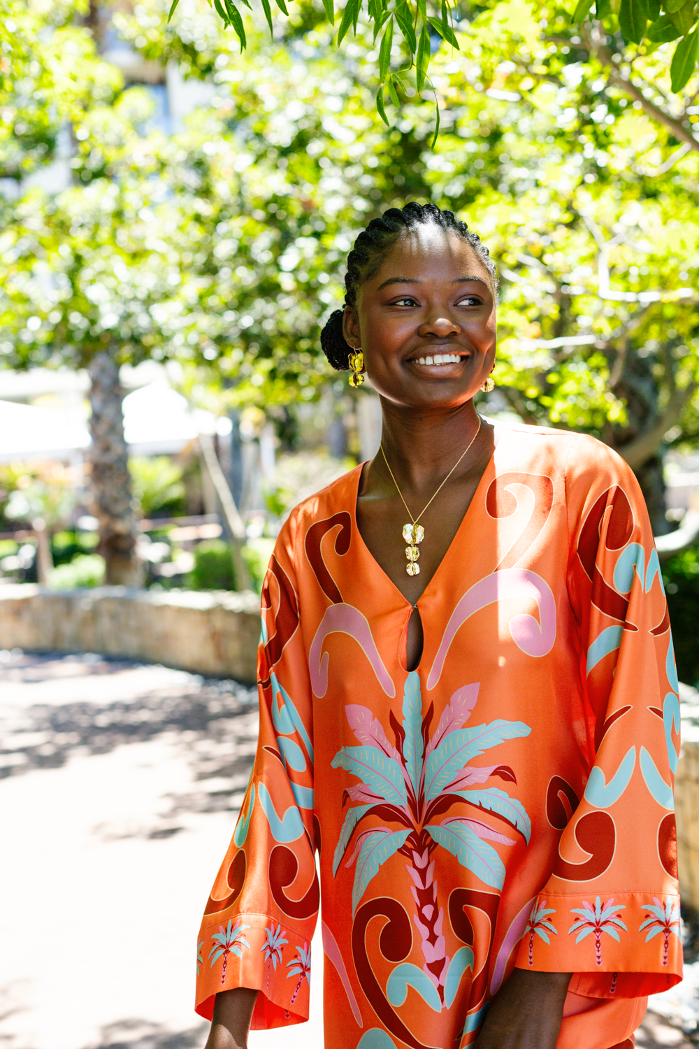 Robe en soie - La Dolce Vita - Orange