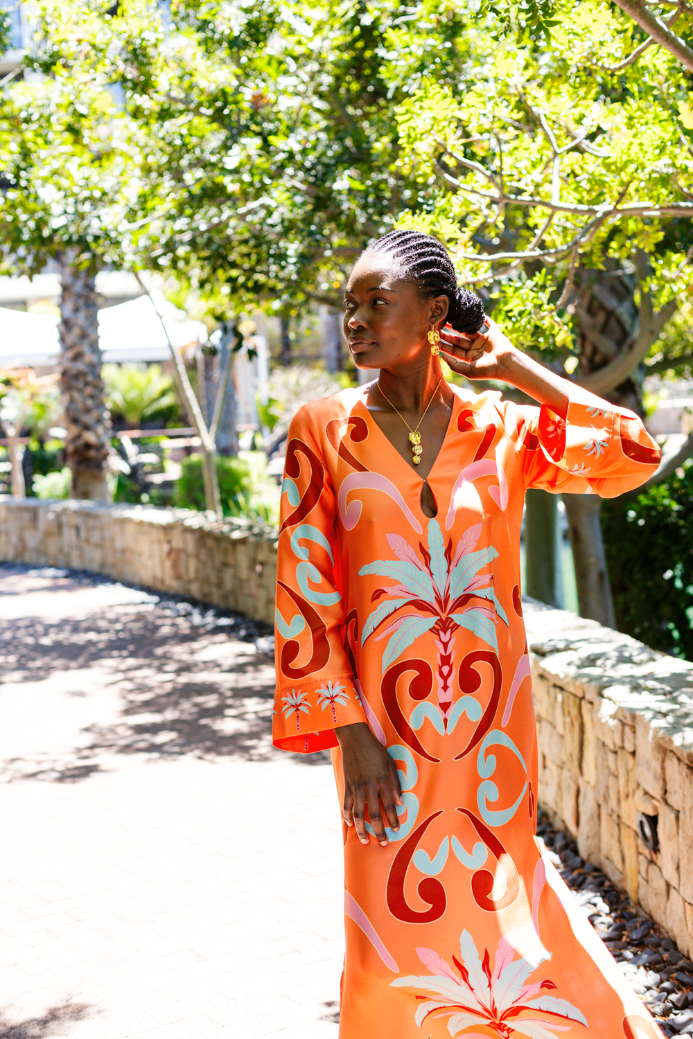 Robe en soie - La Dolce Vita - Orange