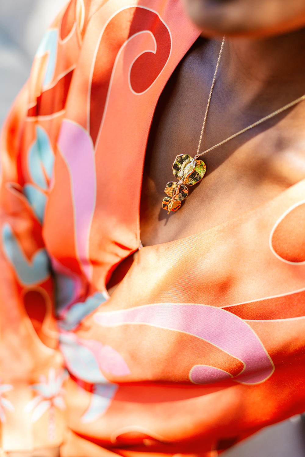 Robe en soie - La Dolce Vita - Orange