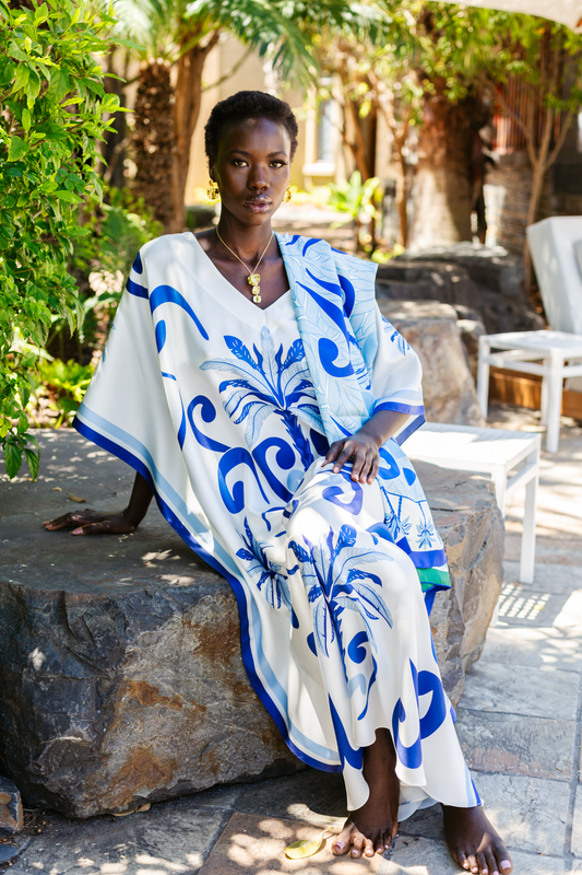 Kaftan Silk - La Dolce Vita - Blue
