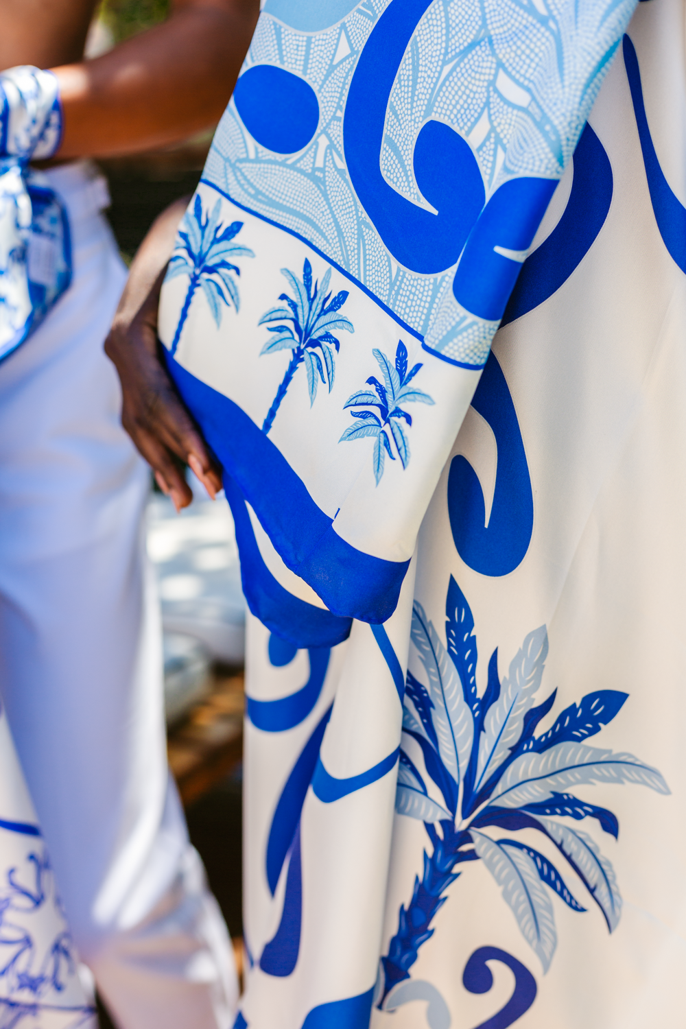 Scarf Silk - La Dolce Vita - Blue and Green