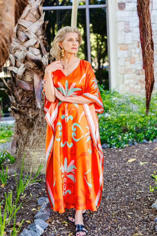 Kaftan Silk - La Dolce Vita - Orange