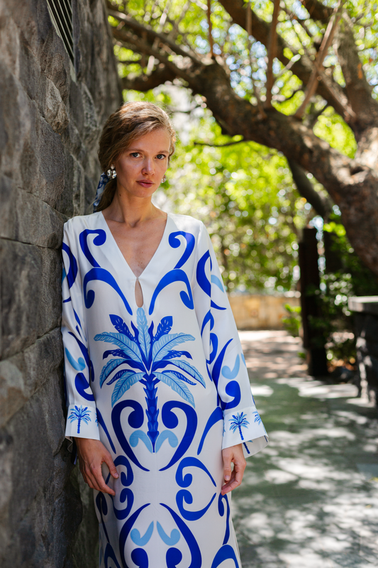 Silk Dress - La Dolce Vita - Blue