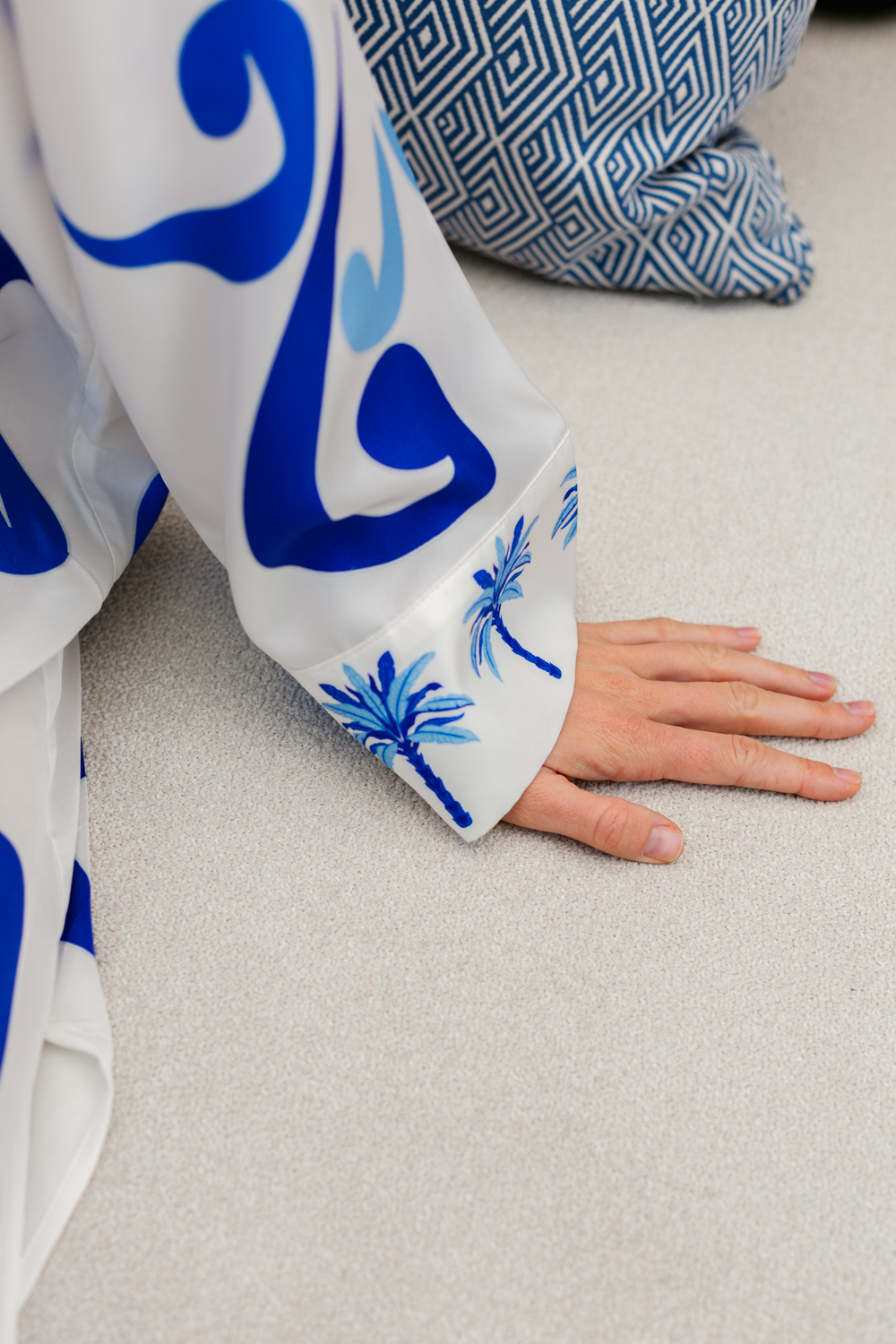 Robe en soie - La Dolce Vita - Bleu