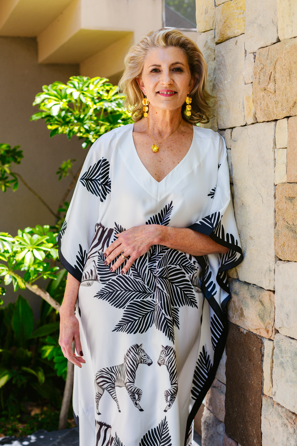 Kaftan Silk - Zebra White