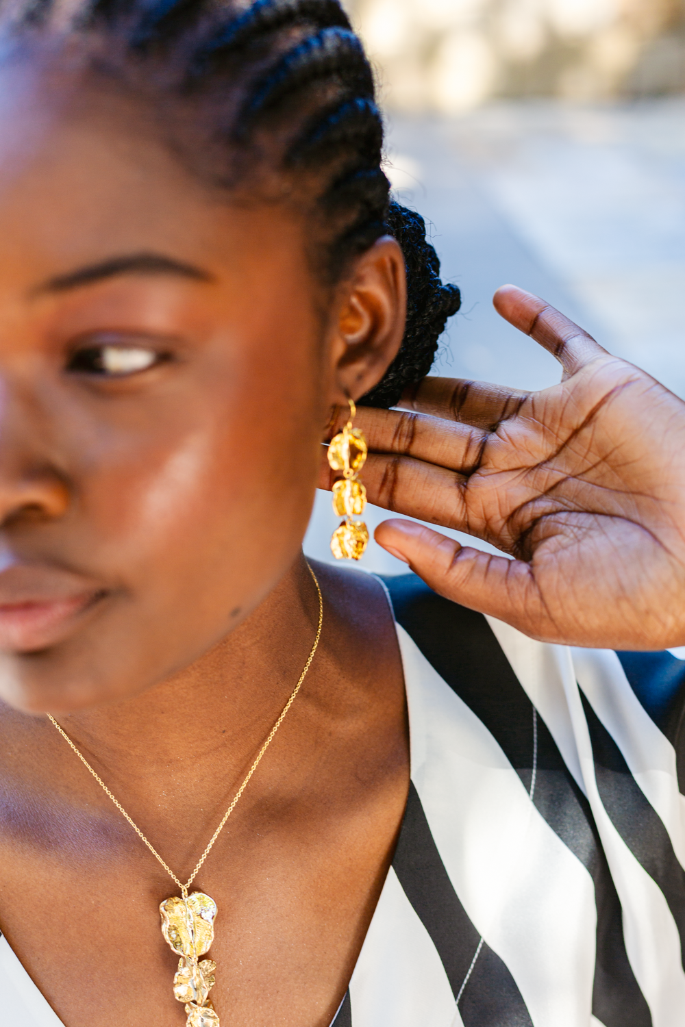 Trio of Small Bushwillows on hook - Gold