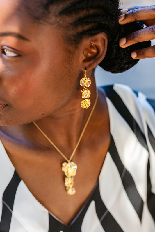 Trio of Small Bushwillows on hook - Gold