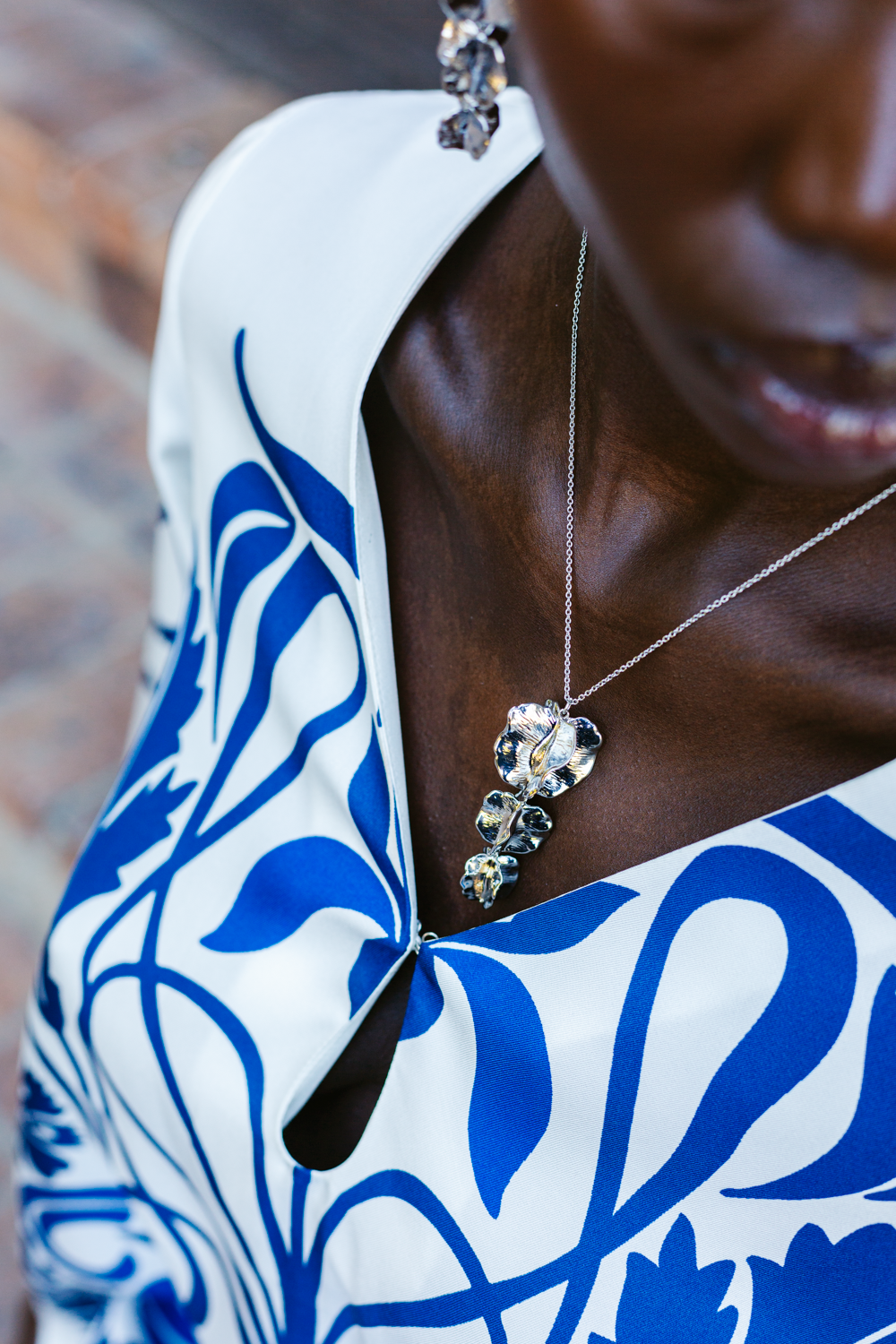 Bushwillow Three piece pendant - platinum