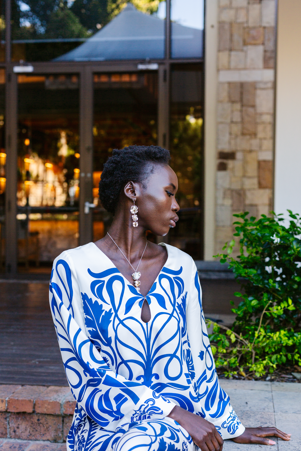The Trio - Large, Medium, Small Bushwillow Earring - Platinum