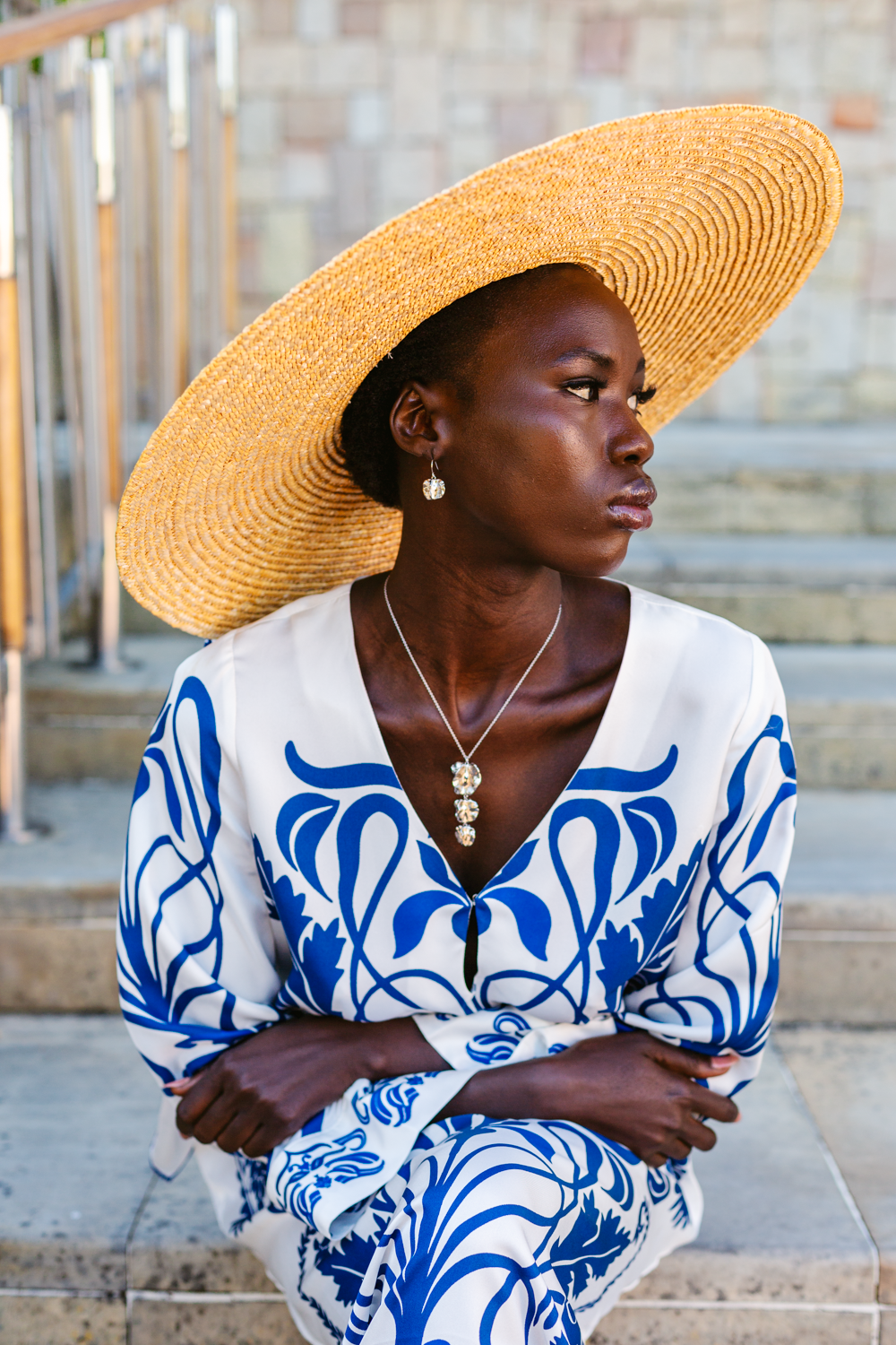 Bushwillow Three piece pendant - platinum