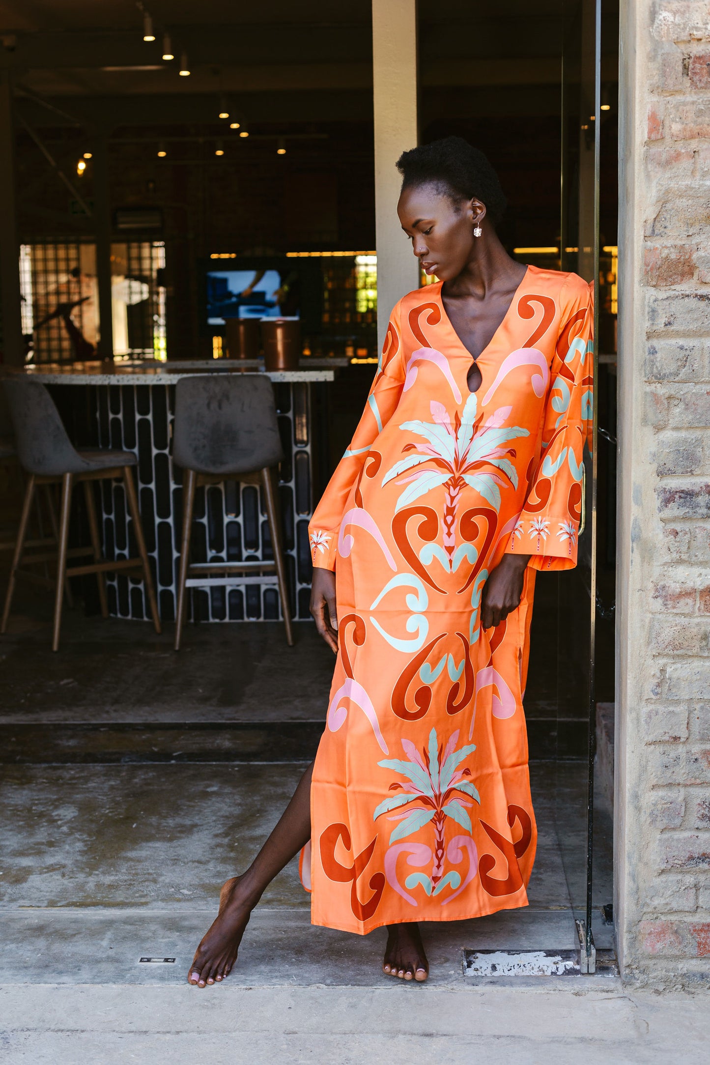 Robe en soie - La Dolce Vita - Orange