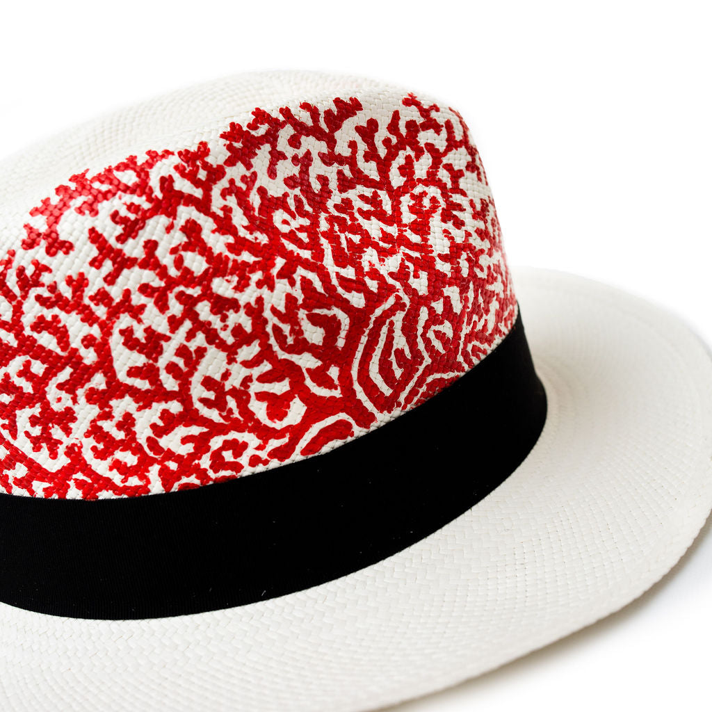 Red Coral Genuine Panama Hat