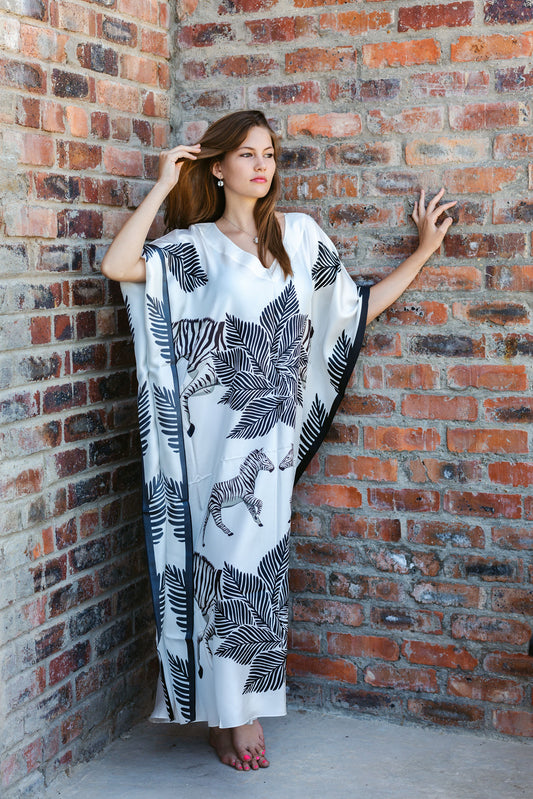 Kaftan Silk - Zebra White
