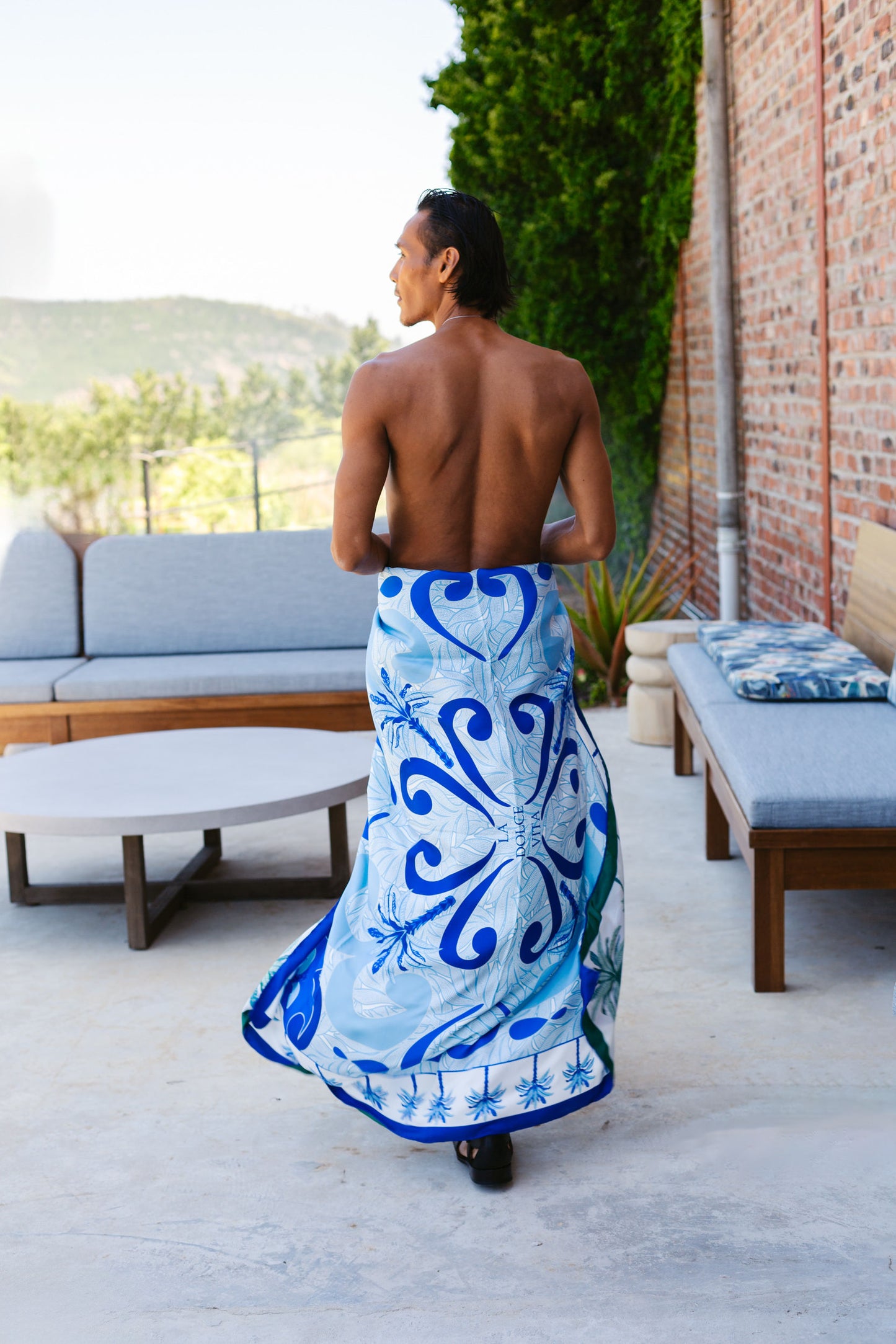 Scarf Silk - La Dolce Vita - Blue and Green