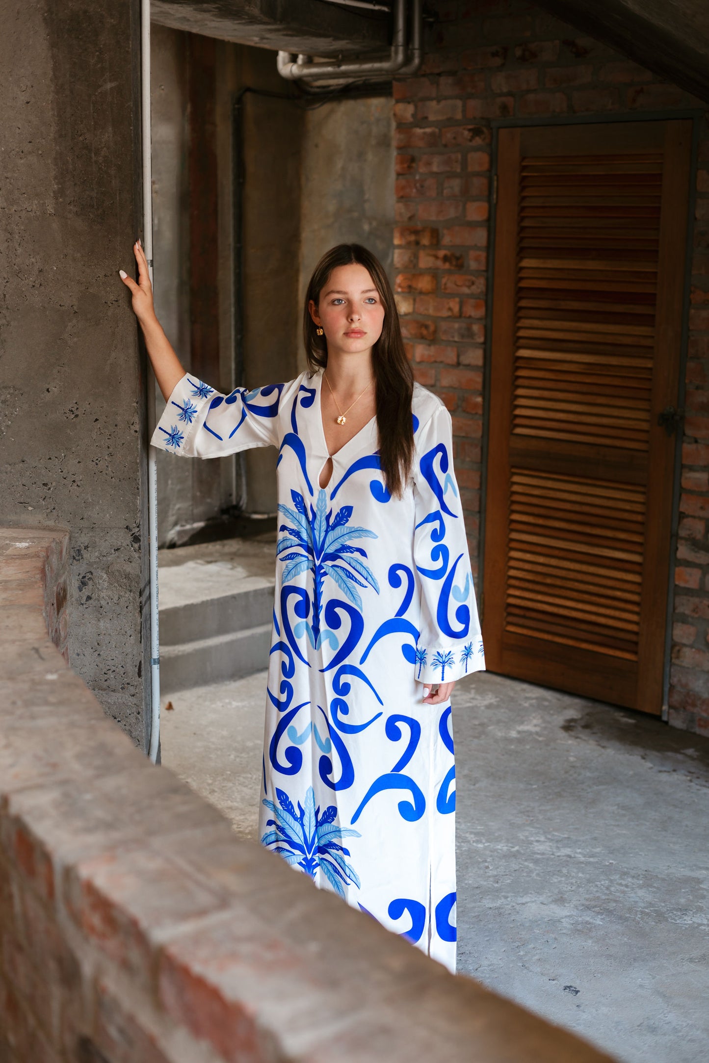 Robe en soie - La Dolce Vita - Bleu
