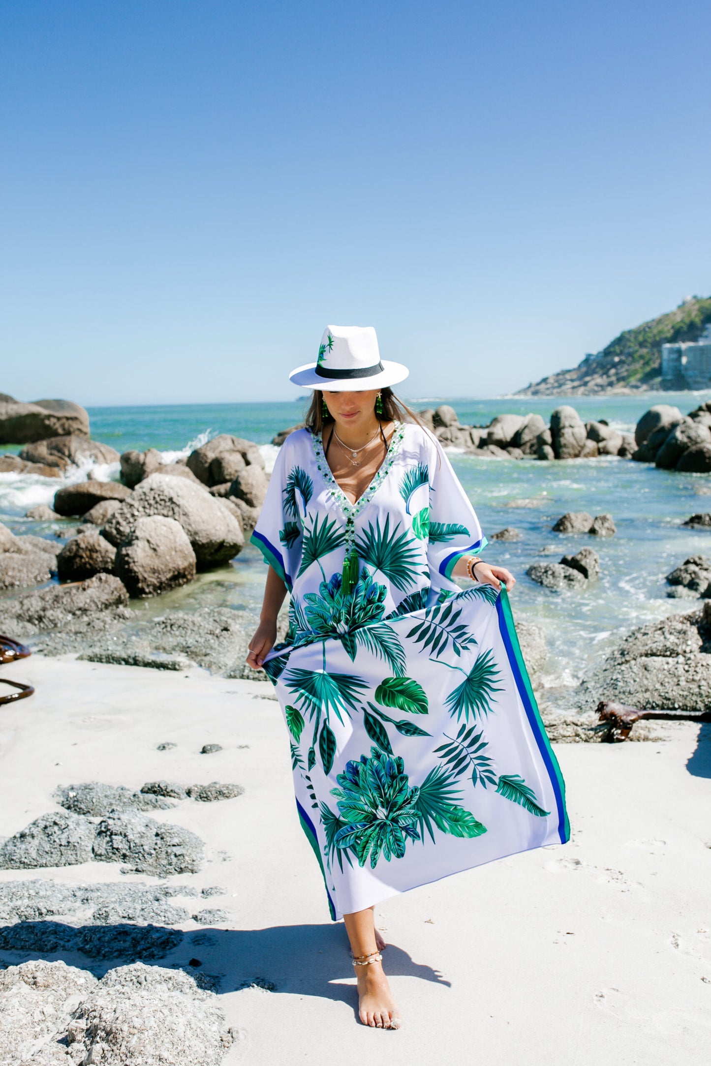 Kaftan Satin - Palm