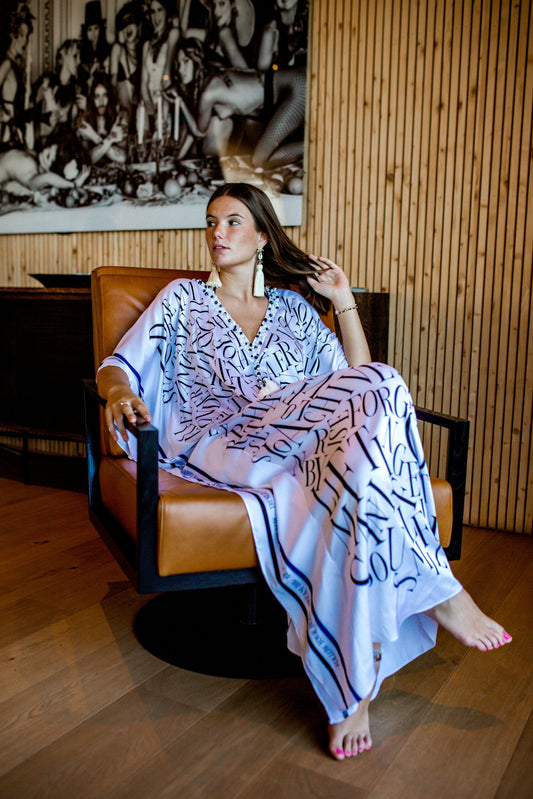 Kaftan Satin - Bliss in White